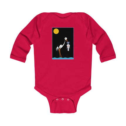 Moonlit Reverie Long Sleeve Baby Bodysuit – Starlit Dreams & Cozy Arrival