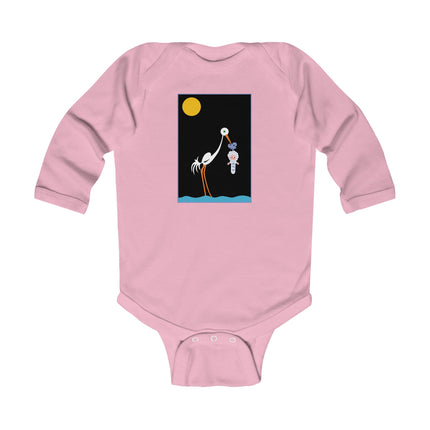 Moonlit Reverie Long Sleeve Baby Bodysuit – Starlit Dreams & Cozy Arrival