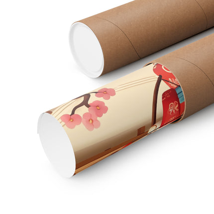 🏹🐱 Archer Kitten in the Zen Garden Matte Vertical Poster – Focus, Whimsy & Zen Balance
