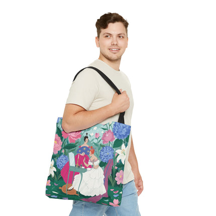 🌸🕯️ The Ladies Of The Enchanted Garden Vanity Tote Bag – Art Deco Floral Elegance