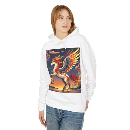 Flame-Winged Horse at Sunset Hoodie