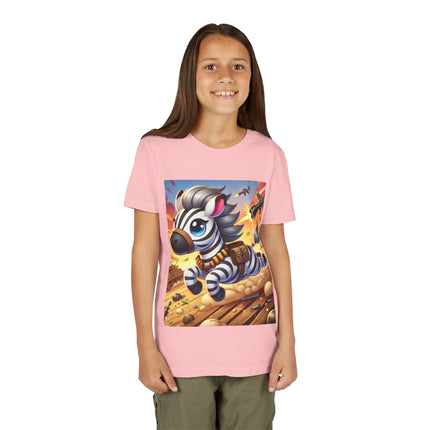 Zebra on the Run Youth Short Sleeve Tee