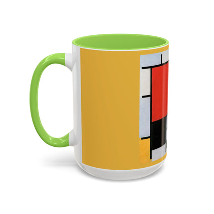 Composition with Red, Yellow, Blue, and Black by Piet Mondrian Colorful Mugs (11oz, 15oz)
