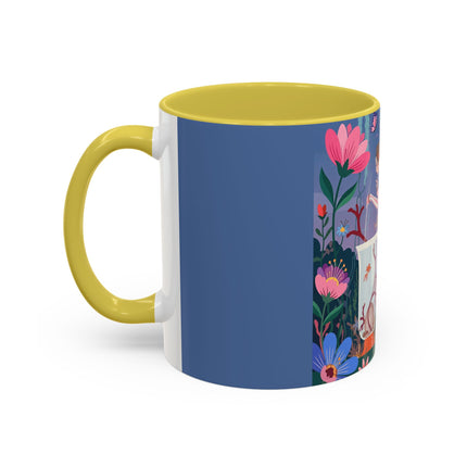 The Lady Of The Enchanted Aquarium Colorful Mugs – Art Deco Aquatic Elegance