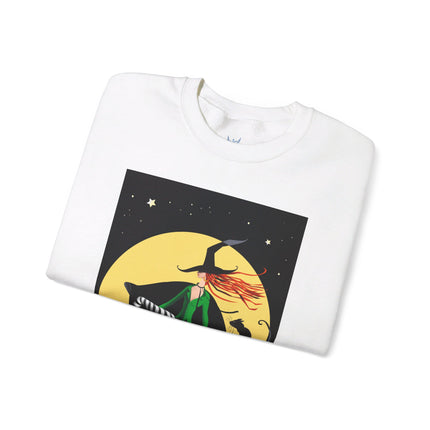 A Witch’s Moonlit Flight Unisex Heavy Blend™ Crewneck Sweatshirt