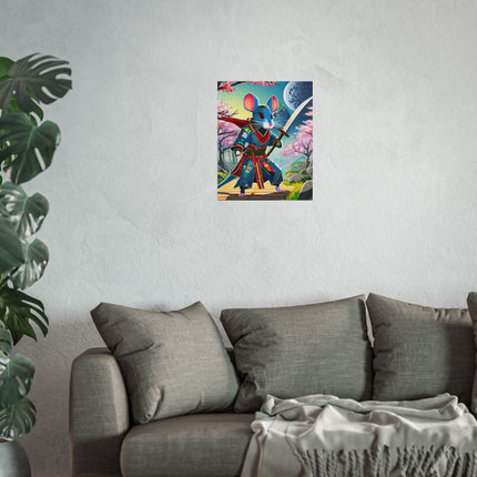 Cyber Samurai Rat Fine Art Posters