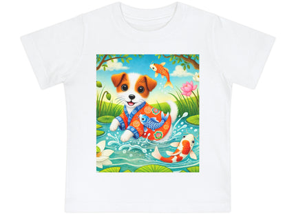 Koi Pond Puppy Baby Short Sleeve T-Shirt