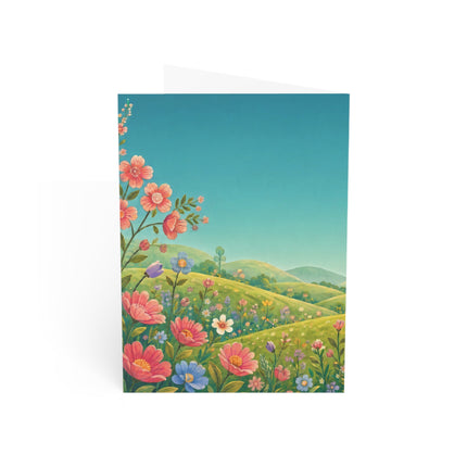 🌸🧚 The Flower Meadow Fairy Greeting Card – Whimsical Garden Magic