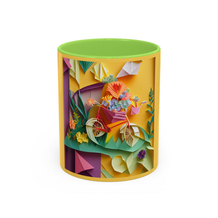 Origami Bicycle Colorful Mugs (11oz, 15oz)
