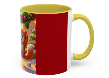 Naughty or Nice Kitten Christmas Colorful Mugs (11oz, 15oz)