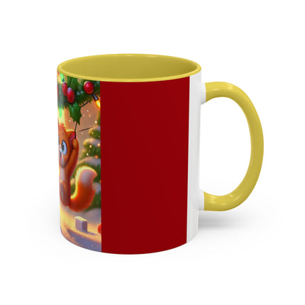 Naughty or Nice Kitten Christmas Colorful Mugs (11oz, 15oz)