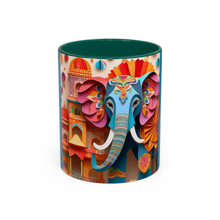 Elephant at an Autumn Festival Colorful Mugs (11oz, 15oz)