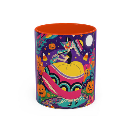 🌙🎃 The Lady Of Moonbeam Hollow Colorful Mug – Whimsical Halloween Charm