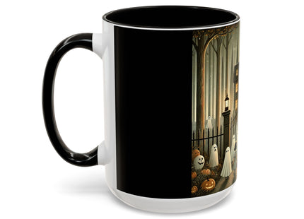 Ghostly Welcome – A Halloween Night Colorful Mugs (11oz, 15oz)