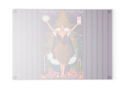 Countdown to Christmas Elegance Glass Cutting Board