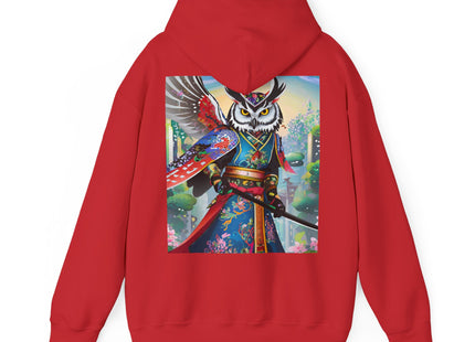 Cyberpunk Samurai Owl – Heavy Blend™ Hooded Sweatshirt