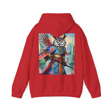 Cyberpunk Samurai Owl – Heavy Blend™ Hooded Sweatshirt