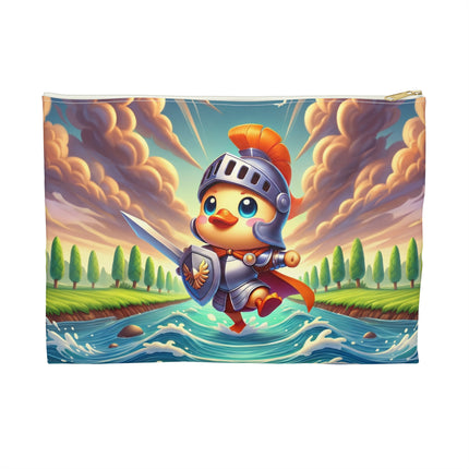 The Valiant Duck Flat Pouch – Courageous Charge & Playful Heroism