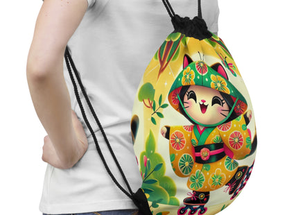 Firefly Dance on Wheels Drawstring Bag