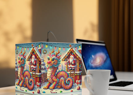 Playful Dragon's Christmas Light Cube Lamp