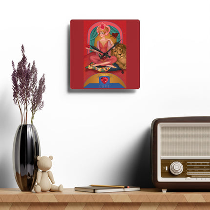 July & Ruby Zodiac Acrylic Wall Clock