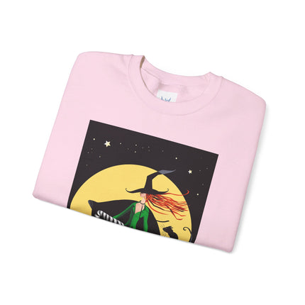 A Witch’s Moonlit Flight Unisex Heavy Blend™ Crewneck Sweatshirt