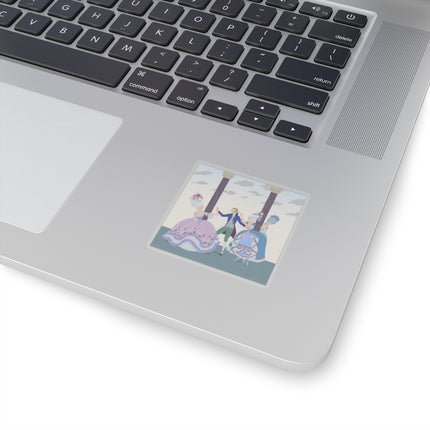 🎭🌸 Blindman’s Bluff Kiss-Cut Stickers – Rococo Courtship Whimsy