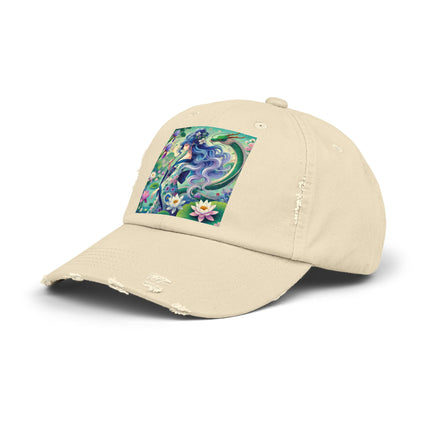 Fairy of the Koi Pond Unisex Distressed Cap