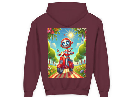 The Traveling Robot Youth Heavy Blend Hooded Sweatshirt