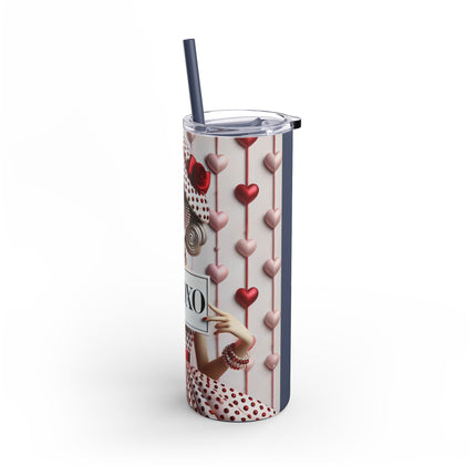 Fashionably Yours, XOXO Skinny Matte Tumbler, 20oz
