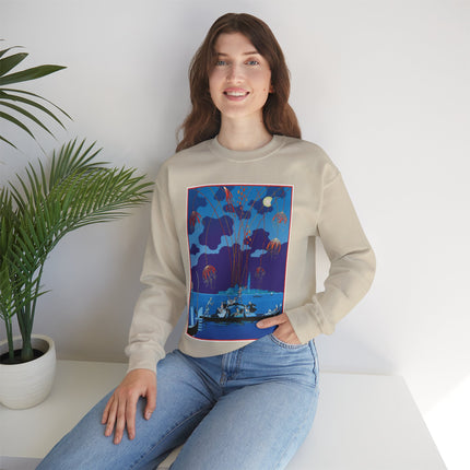 Fireworks in Venice by George Barbier Heavy Blend™ Crewneck Sweatshirt