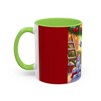 Naughty or Nice Kitten Christmas Colorful Mugs (11oz, 15oz)
