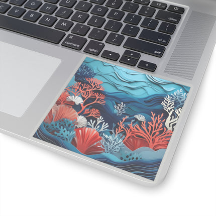 Enchanting Underwater Scene Kiss-Cut Stickers (4 Sizes)