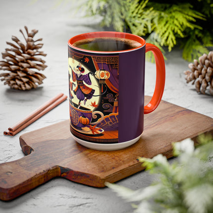 Theatrical Halloween Mice on Teacup Colorful Mugs (11oz, 15oz)