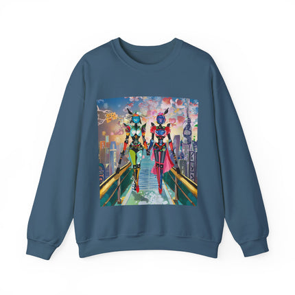 Cyber Punk Robot Models Unisex Heavy Blend™ Crewneck Sweatshirt