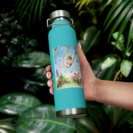 Spring Fairy's Floral Swing Copper Vacuum Insulated Bottle, 22 oz