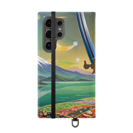 🐕⚔️ Cyberpunk Samurai Dog Flip Case – Futuristic Honor & Kitsune Spirit