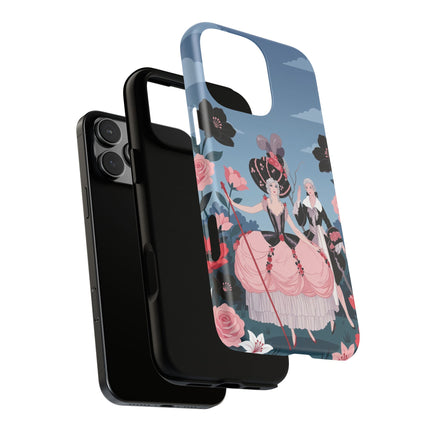 🌹🎭 The Rose Masquerade Promenade Phone Case – Art Deco Floral Elegance