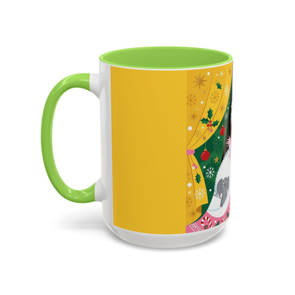 💌🎄 The Christmas Letter Of Holly House Colorful Mug – Whimsical Art Deco Holiday Charm
