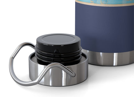 Reproduction of S-Spiral Frieze by Emile Gilliéron Copper Vacuum Insulated Bottle, 22oz