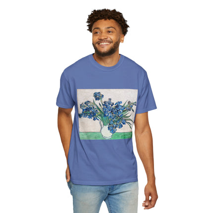 Irises by Vincent Van Gogh Unisex Garment-Dyed T-shirt