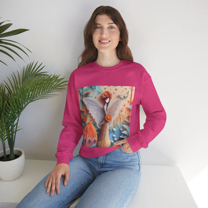 Zinnia Fairy Unisex Heavy Blend™ Crewneck Sweatshirt