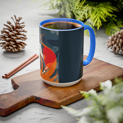 Flame of the Tempest Colorful Mugs – Fiery Storm & Dramatic Elegance