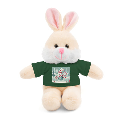Candy Cane Timekeeper Bunny Stuffed Animals with Tee