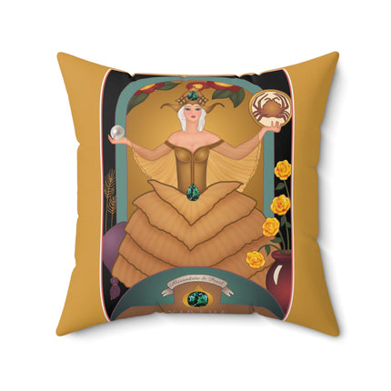 June & Pearl, Alexandrite (from the Gem Series) by Sofia Chiostri Spun Polyester Square Pillow