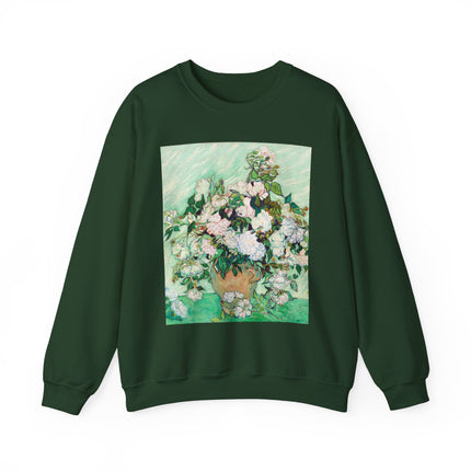Roses by Vincent Van Gogh Heavy Blend™ Crewneck Sweatshirt