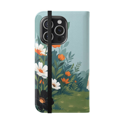 🌼🖤 The Ladies Of The Garden Promenade Flip Case – Art Deco Floral Fashion