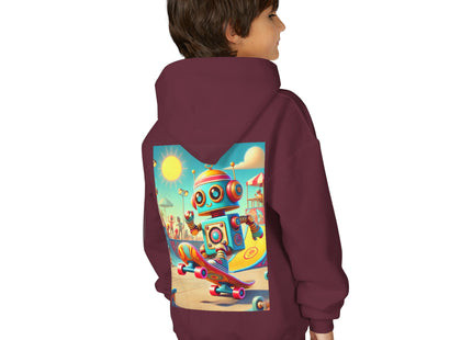 Skate Park Robot Youth Heavy Blend Hooded Sweatshirt