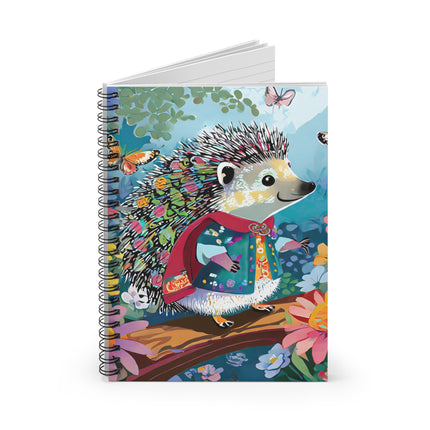 Cute Hedgehog Spiral Notebook - Ruled Line
