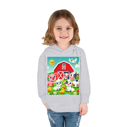 Happy Barnyard Morning Toddler Pullover Fleece Hoodie